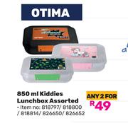 Otima 850ml Kiddies Lunchbox Assorted-For 2