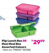 Otima Flip Lunch Box Or Maxi Meal Box Assorted Colours