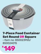 Mainstays 7 Piece Food Container Set Round Or Square