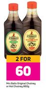 Mrs Balls Original Chutney Or Hot Chutney-For 2 x 860g