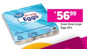 Great Value Large Eggs-30's Pack
