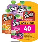 Rhodes Squish Baby Puree Assorted-For Any 5 x 110ml