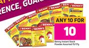 Benny Instant Stock Powder Assorted-For Any 10 x 15/17g