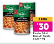 Rhodes Baked Beans In Tomato Sauce-For 3 x 410g