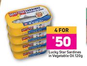 Lucky Star Sardines In Vegetable Oil-For 4 x 120g