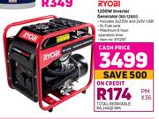 Ryobi 1200W Inverter Generator RG-1280