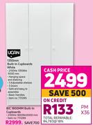 BIC 1800mm Built In Cupboards White