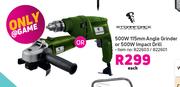 Storm Force 500W 115mm Angle Grinder Or 500W Impact Drill-Each