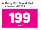 My Sweet Love Baby Doll Travel Bed 814269