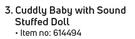 My Sweet Love Cuddly Baby With Sound Stuffed Doll 614494