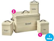 Vintage Cream Canister Set-Per Set