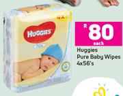 Huggies Pure Baby Wipes-4 x 56's Pack Each