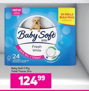 Baby Soft 2 Ply Toilet Tissue-24's Pack