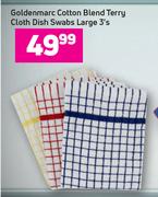 Goldenmarc Cotton Blend Terry Cloth Dish Swabs Large-3's Pack