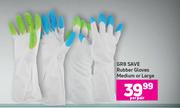 GRB Save Rubber Gloves (Medium Or Large)-Per Pair