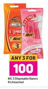 BIC 3 Disposable Razors Assorted-For Any 3 x 6's Pack