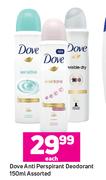 Dove Anti Perspirant Deodorant Assorted-150ml Each