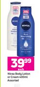 Nivea Body Lotion Or Cream Assorted-400ml Each