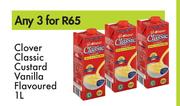 Clover Classic Custard Vanilla Flavoured-For Any 3 x 1Ltr