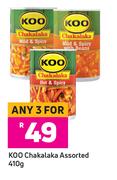 Koo Chakalaka Assorted-For Any 3 x 410g