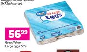 Great Value Large Eggs-30's Pack