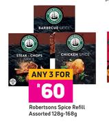 Robertsons Spice Refill Assorted-For Any 3 x 128g/168g