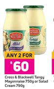 Cross & Blackwell Tangy Mayonnaise 750g Or Salad Cream 790g-For Any 2