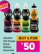 Aquelle ViV Power Drink Assorted-For Any 4 x 600ml