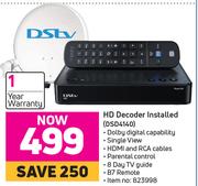 DSTV HD Decoder Installed DSD4140