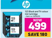 HP 123 Black & Tri Colour Ink Cartridge