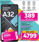 Samsung Galaxy A32 4G Smartphone-On 1GB Red Top Up Core More Data