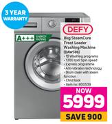 Defy 8Kg Steam Cure Front Loader Washing Machine DAW386