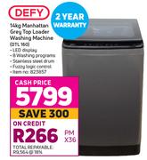Defy 14Kg Manhattan Grey Top Loader Washing Machine DTL 160