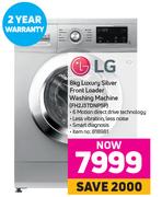 LG 8Kg Luxury Silver Front Loader Washing Machine FH2J3TDNP5P