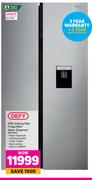 Defy 555L Side By Side Fridge With Water Dispenser DFF447