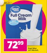 Great Value UHT Milk-6 x 1L