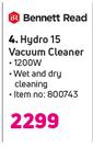 Bennett Read Hydro 15 Vacuum Cleaner