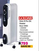 Goldair Slim 9 Fin Oil Heater GSOR-900