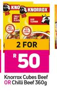 Knorrox Cubes Beef Or Chilli Beef-For 2 x 360g