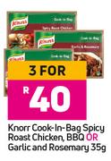 Knorr Cook In Bay Spicy Roast Chicken, BBQ Or Garlic & Rosemary-For 3 x 35g