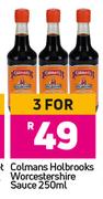 Colmans Holbrooks Worcestershire Sauce-For 3 x 250ml