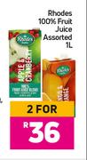 Rhodes 100% Fruit Juice Assorted-For 2 x 1L