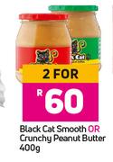 Black Cat Smooth Or Crunchy Peanut Butter 400g-For 2