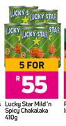 Lucky Star Mild n Spicy Chakalaka-For 5 x 410g