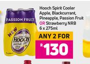Hooch Spirit Cooler Apple, Blackcurrant, Pineapple,Passion Fruit Or Strawberry NRB-For Any 2x6x275ml