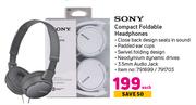 Sony Compact Foldable Headphones-Each