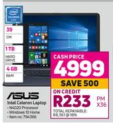 Asus Intel Celeron Laptop