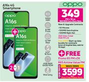 2 x Oppo A16s 4G Smartphone-On 1GB Red Core More Data + On Promo 65