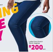 Ladies Extra Stretch Denim Jeggings-Each