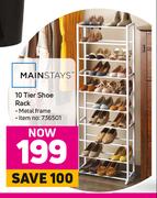Mainstays 10 Tier Shoe Rack